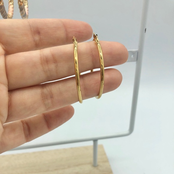 Simple hoop 18k gold plated - Picture 2 of 6